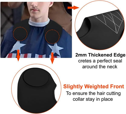 Silicone Hair Cutting Guide Collar - Waterproof Cutting Mat for Hair Stylist - Hair Cutting Cape
