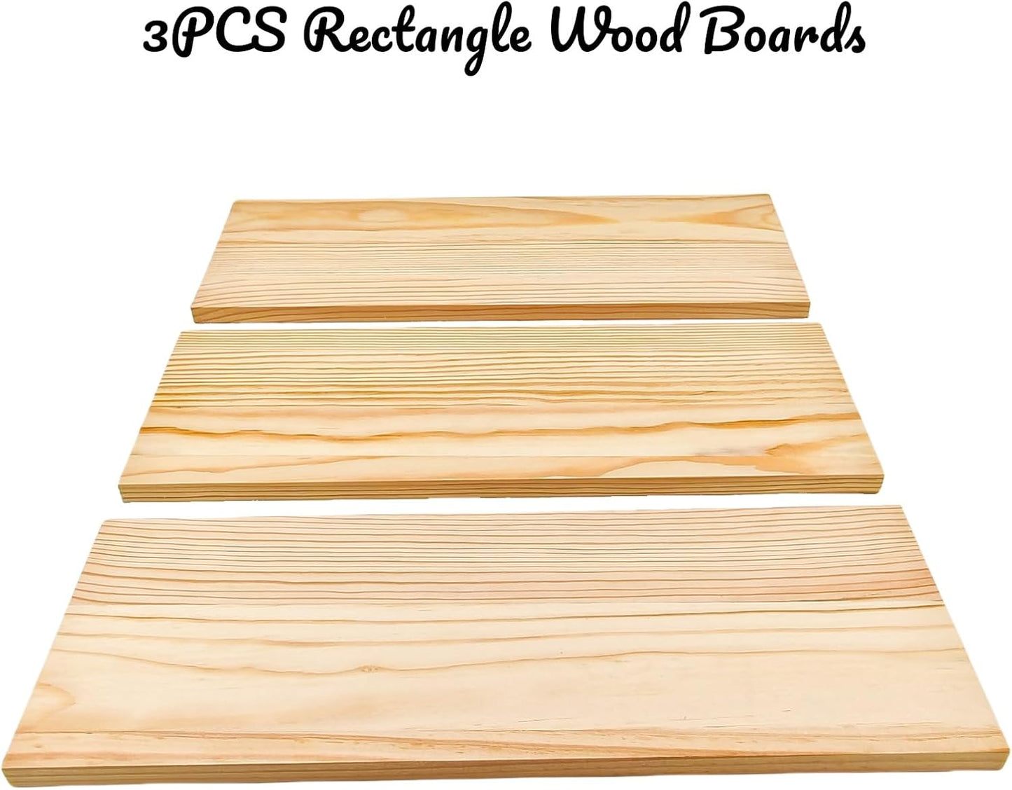 4PCS Rectangle Wood Boards Unfinished Wood Blocks for Crafting, 8x6x1in Blank Whittling Wooden Blocks for Wood Carving,Painting & Burning