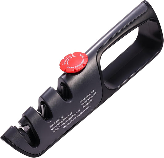 USELUCK Electric Knife Sharpener, Professional 3-Stage High-Grit Diamond Sharpening System for Precision Grinding, Sharpening,Polishing, Designed for Straight & Ceramic Kitchen Knives