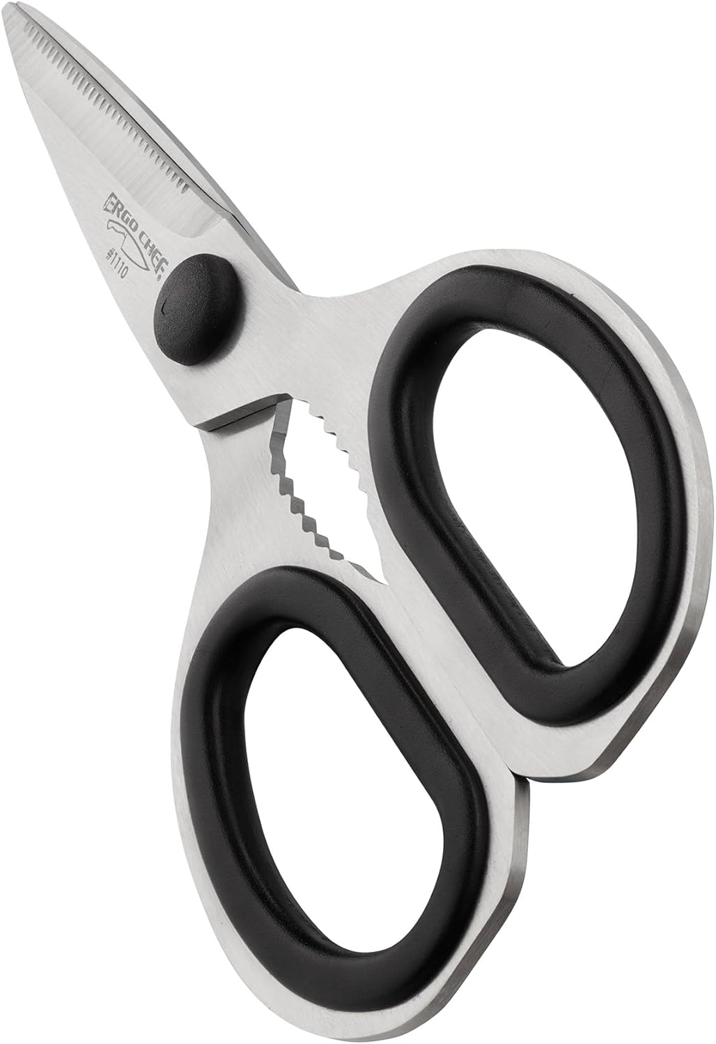 Ergo Chef All-Purpose Come-Apart Kitchen Shears for Poultry, Fish, Vegetables, Herb Stripper, Bottle Opener (Black)