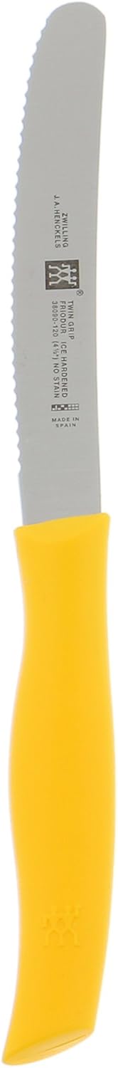 ZWILLING TWIN Grip 4.5-inch Serrated Utility Knife - Red