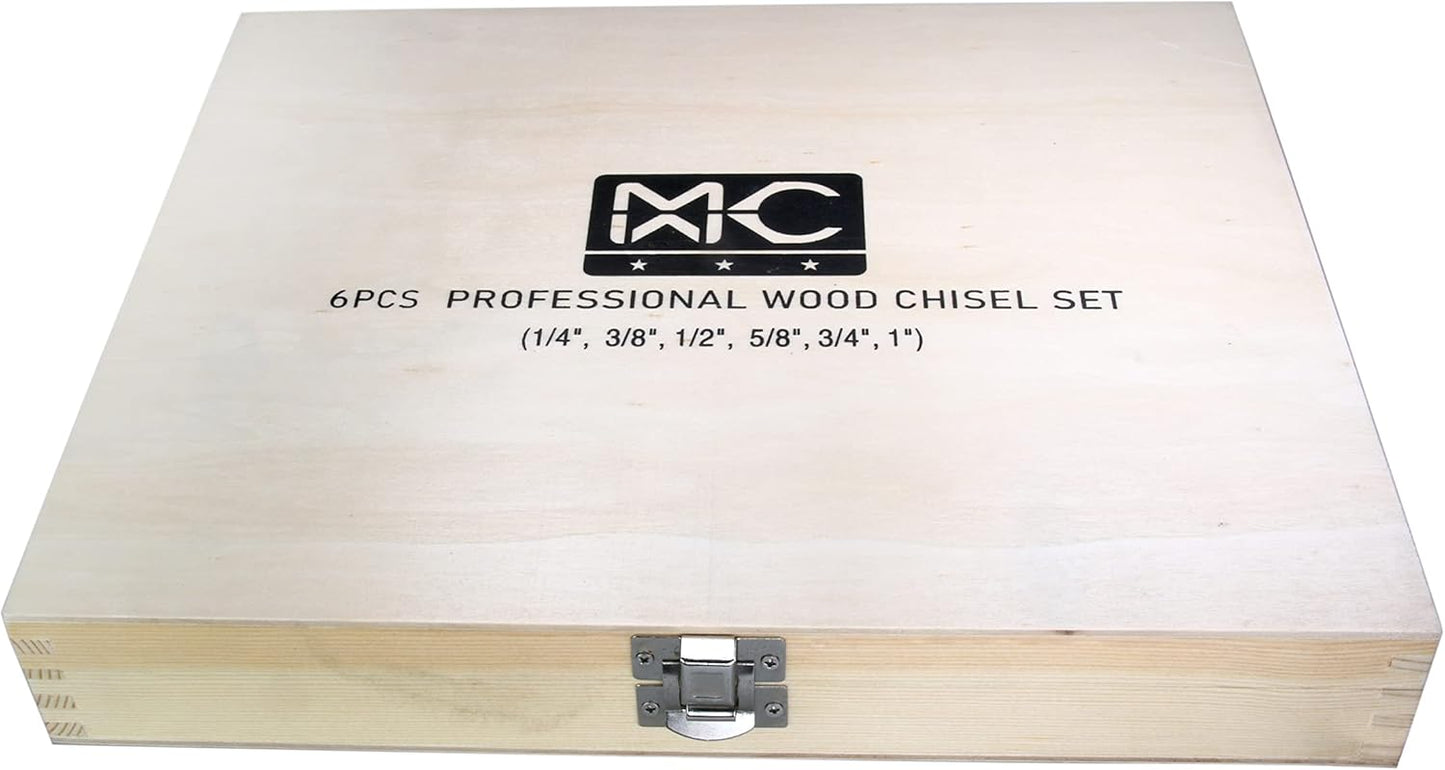 Woodworking 11 PC Carving Chisel Set with Wooden Storage Case - Gouges, Chisels and knifes for Hobbyists and Professional Wood Carving Tool