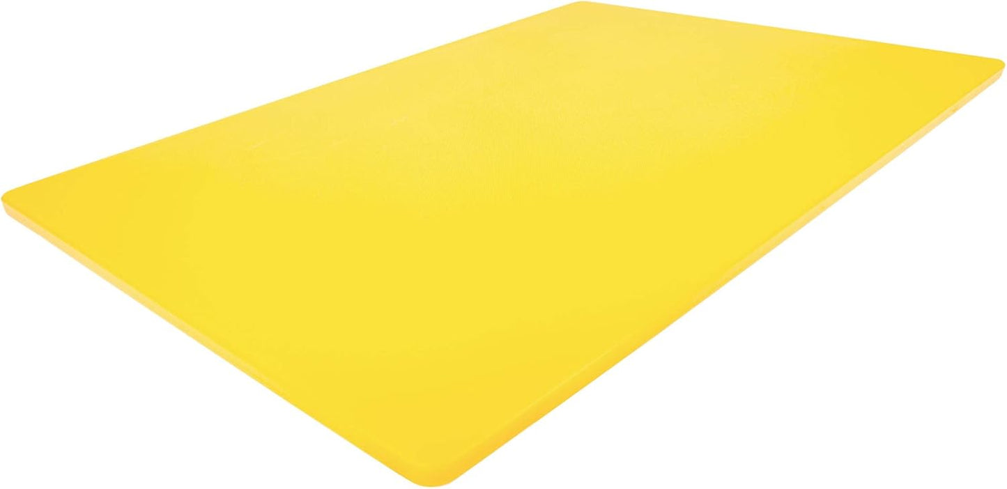 Thirteen Chefs Plastic Cutting Board - 18 x 12 x 0.5 Inch, Professional Grade HDPE, NSF Approved, Large Size and Dishwasher Safe