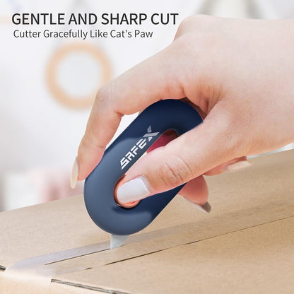 Box Cutter Retractable, Box Opener, Ceramic Box Cutter, Built-In Magnetic, Mini Box Cutter, Safety Box Cutter, Cute Box Cutter, Small Box Cutter For Women, Package Opener, Box Opener Tool (PINK)