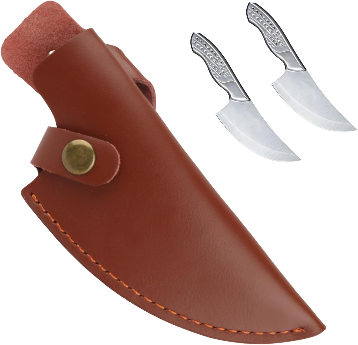 6 Inch PU Leather Knife Sheath for Matsato Knives, Universal PU Leather Sheath with Belt Loop for Kitchen Chef and Boning Knives, Suitable for Knives with Blade Lengths of 6in/15.24cm or Less (Dark brown 1pcs)