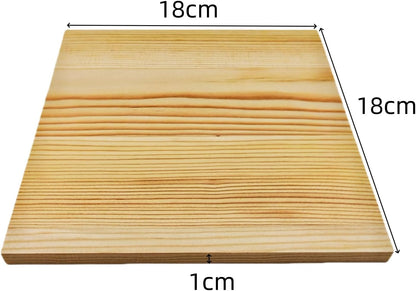 6PCS Unfinished Wood Square Blocks for Crafts, 6x6x1in Blank Wooden Squares Pine Wood Boards for Carving,DIY Wood Coasters,Painting & Burning