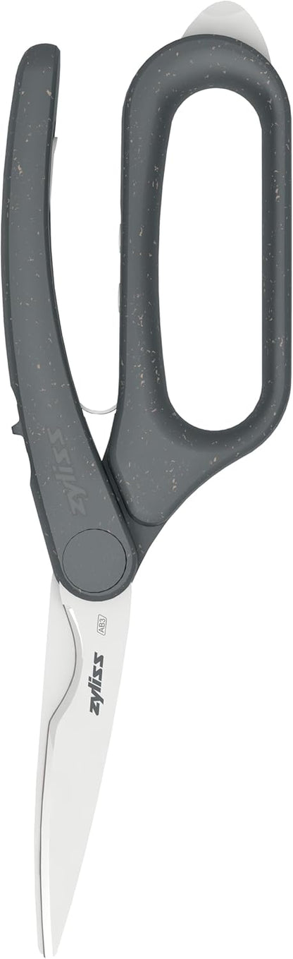 Zyliss 2-Piece Stainless Steel Kitchen Scissor & Shear Set – 7" Red & 9" Black – Micro-Serrated Blades, Soft-Touch Grip, Heavy-Duty Hinge & Box Cutter – Food Prep & Household Use Durable & Versatile