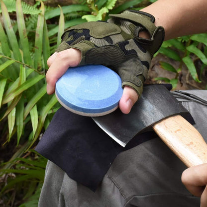 NedFoss Axe/Hatchet Sharpening Puck Whetstone Knife Sharpening Stone, Dual Grit Multi-Purpose Sharpener with Sheath