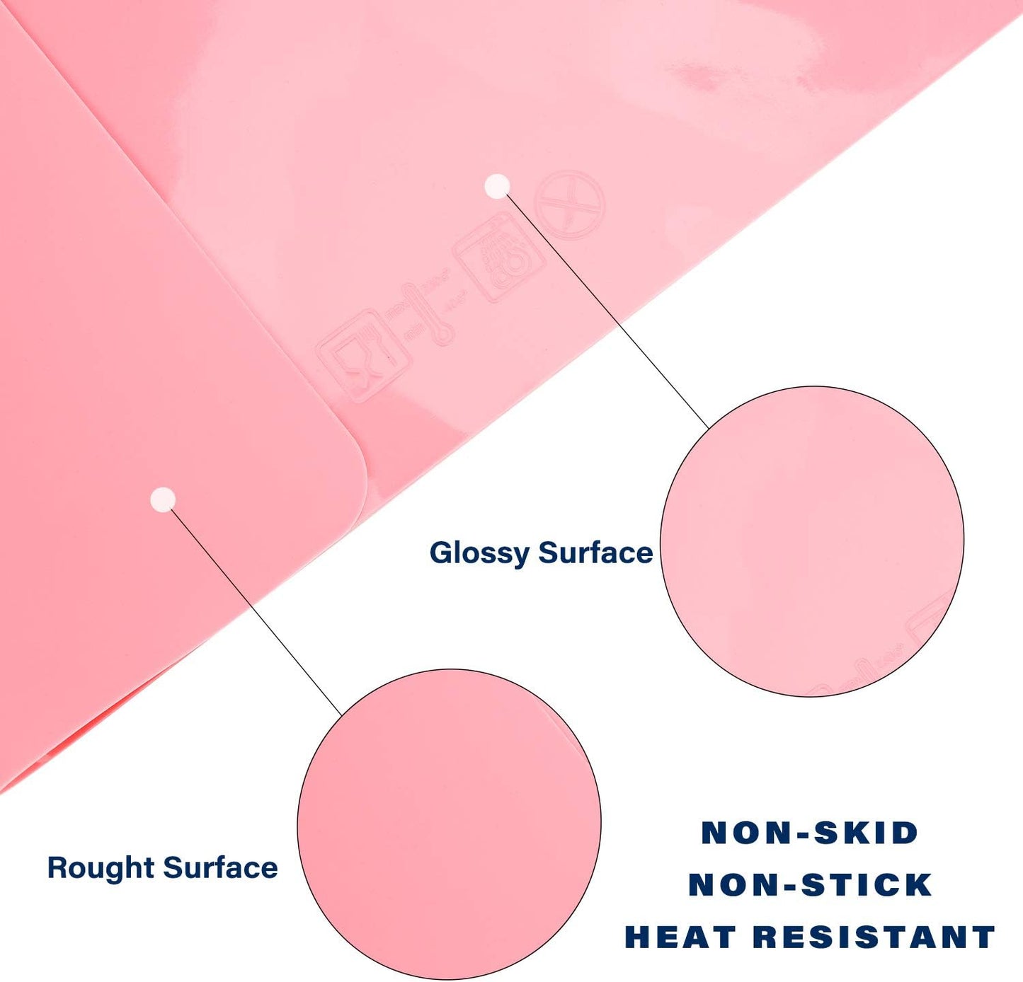 Gartful Non Slip Silicone Mat - 27.6 x 19.7 inches, Thick Transparent Mat for Baby, Crafts, Jewelry, Countertop Protection