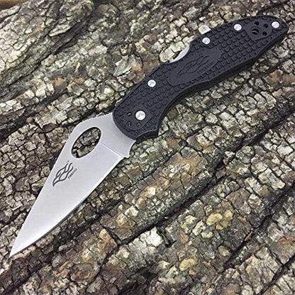 Firebird GANZO F759MS-BL Folding Pocket Knife 440C Stainless Steel Serrated Blade Anti-Slip Handle with Clip Fishing Camping EDC Utility Pocket Knife (Blue)