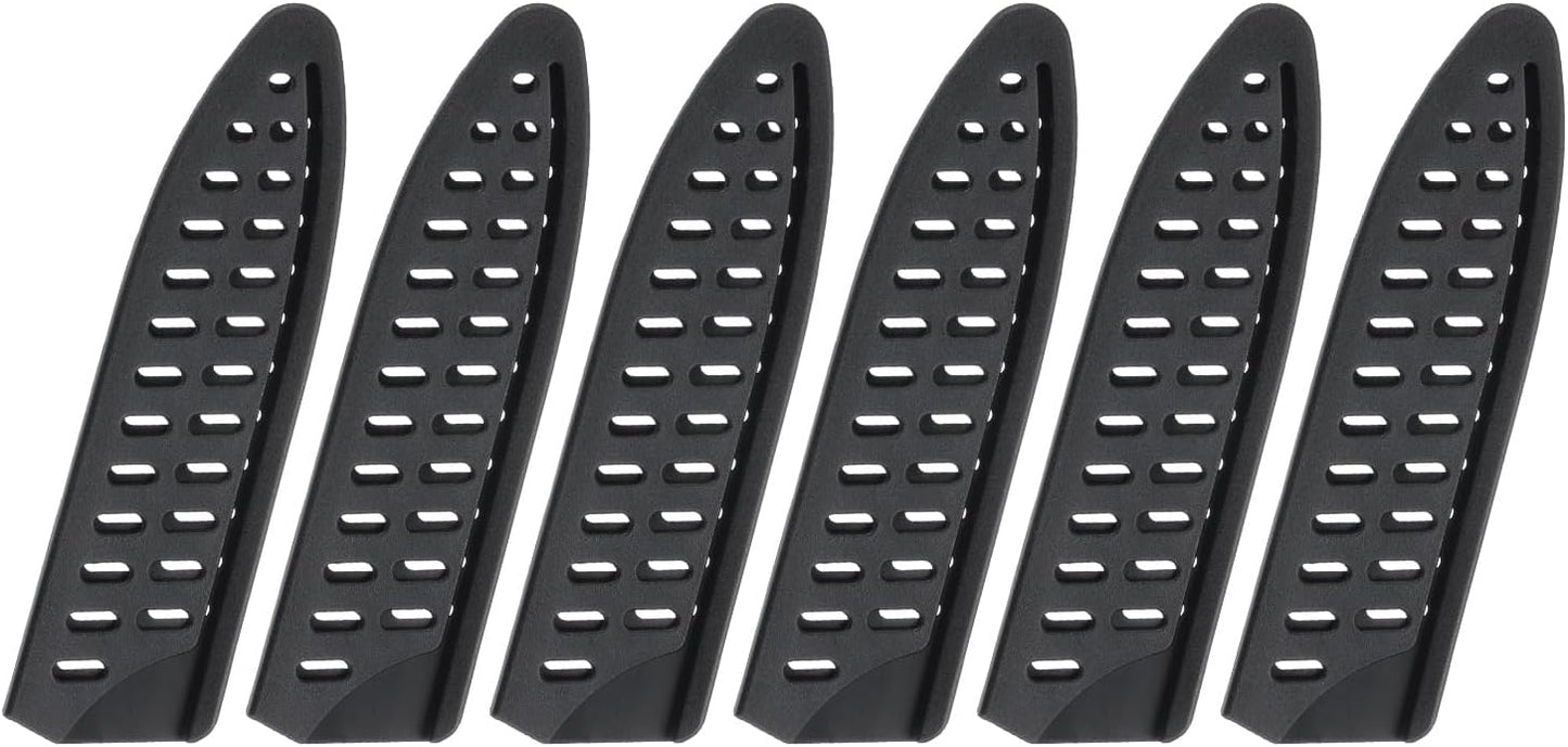 uxcell 6 Pcs Knife Cover Sleeves, 5.3" x 1" PP Knives Edge Guard Blade Protector Universal Knife Sheath for Home Kitchen, Black