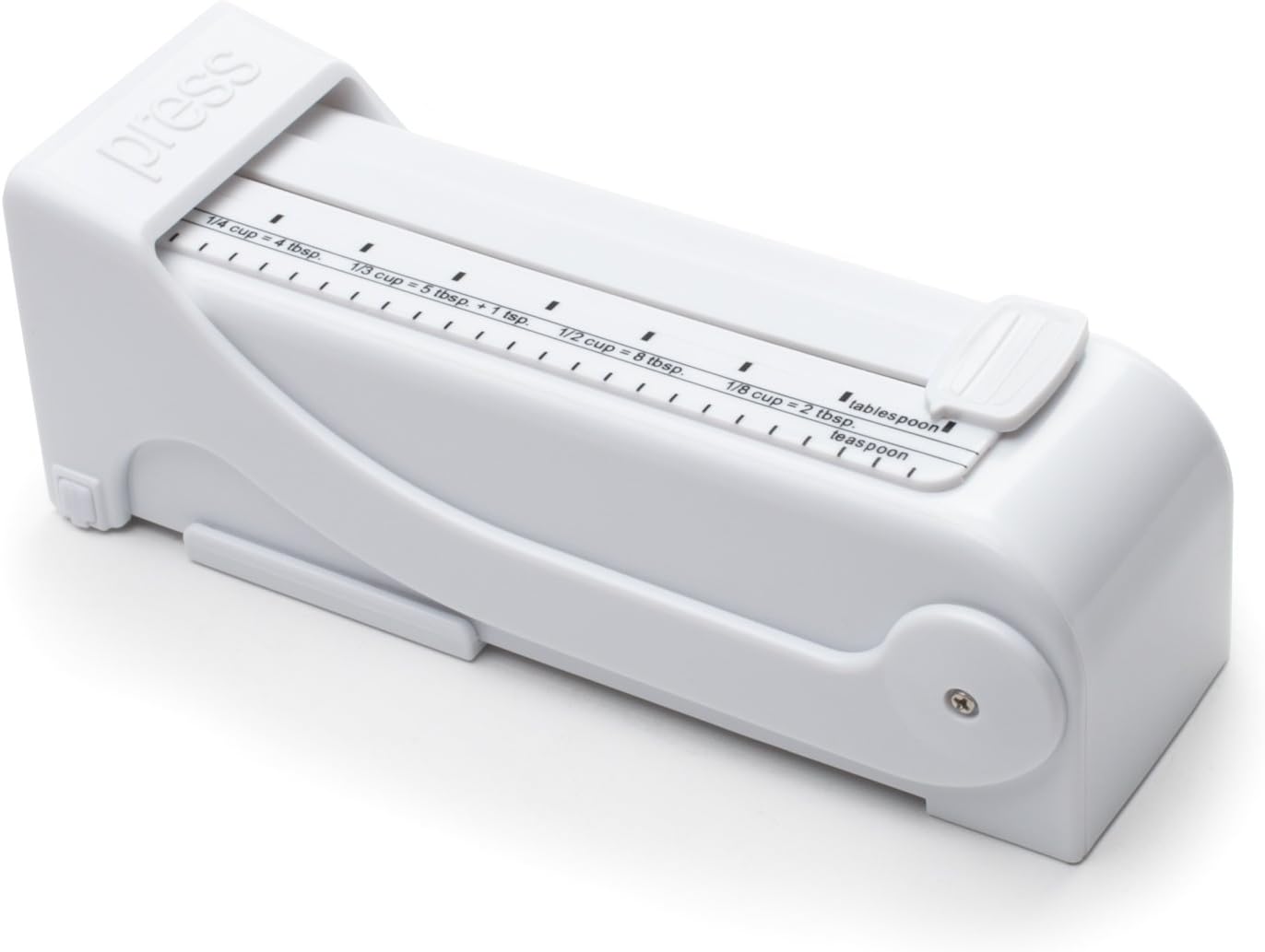 KitchenArt Buttermate Butter Cutter Slicer, Butter Measuring Dispenser and Keeper, White