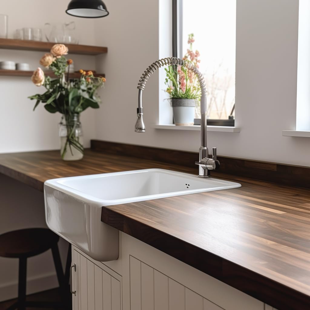 Walnut Wood Backsplash, 25x4x3/4 inches, USA-Grown Solid Hardwood, Pre-Sanded & Pre-Finished, Ready to Use, Ideal for Pairing with CONSDAN Butcher Block Countertop