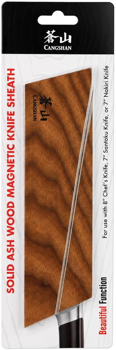 Cangshan Ash Wood Magnetic Knife Sheath for (8" Chef's/7" Santoku/7" Nakiri), 503947