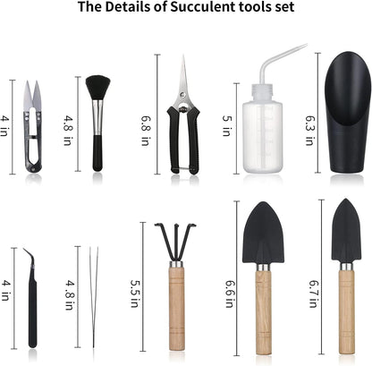5Pcs Succulent Tools,Mini Garden Tools,Pruning Scissors as Plant Accessories, Gardending Hand Tools Kit for Seedling Soil,Caring Succulent,Houseplent,Bonsi,Gifts for Woman and Man