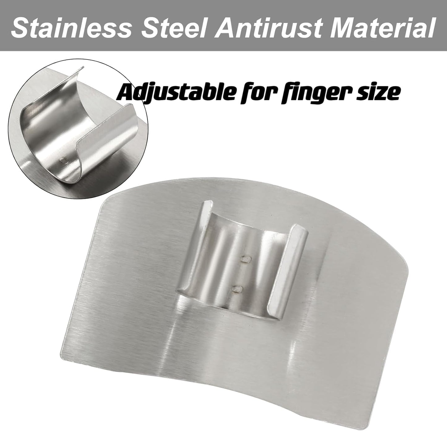 4 Pcs Stainless Steel Finger Guards, Finger Protectors Cutting, Slicing, Dicing, Chopping Vegetables Kitchen Tool Knife Shields Guards Avoid Hurting