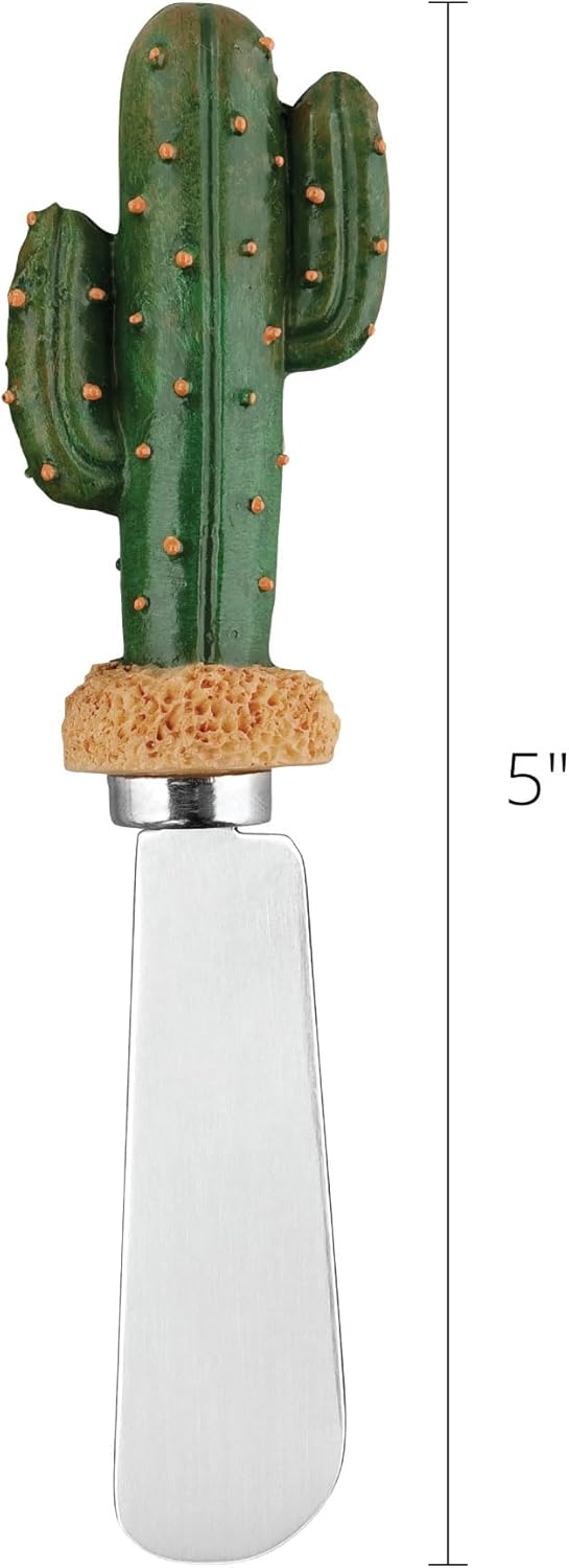 Supreme Housewares Western Cowboy Boot Cheese Spreaders, Hand-Painted Resin Handles with Stainless Steel Blades for Spreading Cream Cheese, Butter, and Jam, Assorted Designs, Set of 4