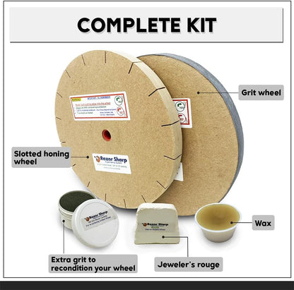 8 Inch Deluxe Blade Sharpening Kit, For 6 Inch Bench Grinder, Made In The Usa