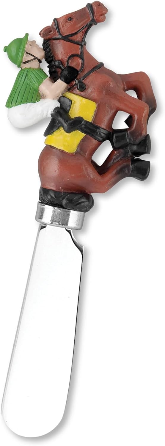 Supreme Housewares Western Cowboy Boot Cheese Spreaders, Hand-Painted Resin Handles with Stainless Steel Blades for Spreading Cream Cheese, Butter, and Jam, Assorted Designs, Set of 4
