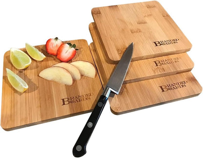 Small Mini All Natural Bamboo Cutting Board, Great for Apartments RV's Home Bar Charcuterie Backpacking Camping Bushcraft Dorm Rooms Picnics & Entertaining (1 Pack)