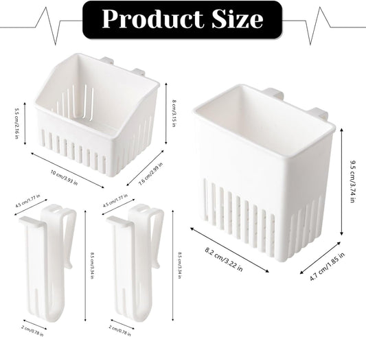3 Pcs Utensil Drying Rack Universal Cup Silverware Utensil Drying Holder Basket for Home Kitchen, White