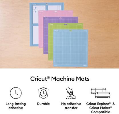 Cricut Cutting Mat Variety Pack (8 Count, 12in x 12in) - for Explore & Maker Machines - Includes 4 StandardGrip, 2 LightGrip, 2 StrongGrip