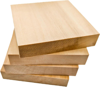Unfinished Basswood Blocks for Crafts, Wood Craft Panels for Art, Engraving, Painting, DIY Projects, Chip Carving, Fretwork (7.87 x 3.93 x 0.78 in)