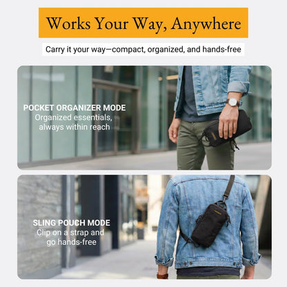 LOCHBY® Venture Pouch | Multipurpose Tactical Tool Bag | Water Resistant Waxed Canvas | Dual-Sided Zipper Pouch | for Motorcycle, Bike, EDC, Pen, Pencil, Art, Tech & Travel