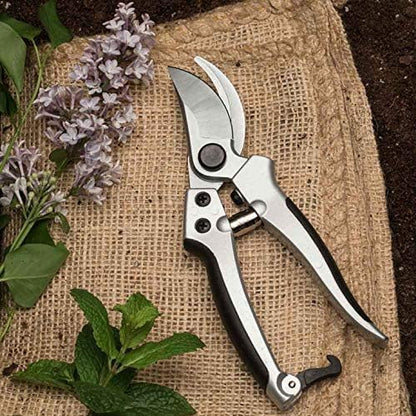 Pruning Shears - Garden Scissors Florist Snips - 2.5” Blades - Flower Scissors for Cutting Fresh Flowers, Trimming, or Harvesting Herbs or Fruit - Pruners for Gardening Tools by Kings County Tools