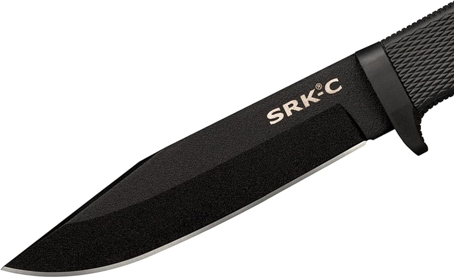 COLD STEEL SRK Compact 5" SK-5 Clip Point Razor-Sharp Blade 4.5" Durable Kray-Ex Handle Tactical Fixed Blade Knife w/Secure-Ex Sheath