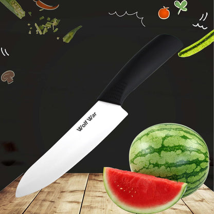 Kitchen Ceramic Knife Set Professional Knife With Sheaths, Super Sharp Rust Proof Stain Resistant (6" Chef Knife, 5" Utility Knife, 4" Fruit Knife)