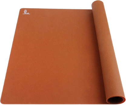 Thick Silicone Counter Mat Large 23.4"by15.6", Heat Resistant Mat for Kitchen Table/Countertop Protector/Non Stick Pastry Baking Placemats, Silicone Pad for Crafts Kids, Super Kitchen Clear