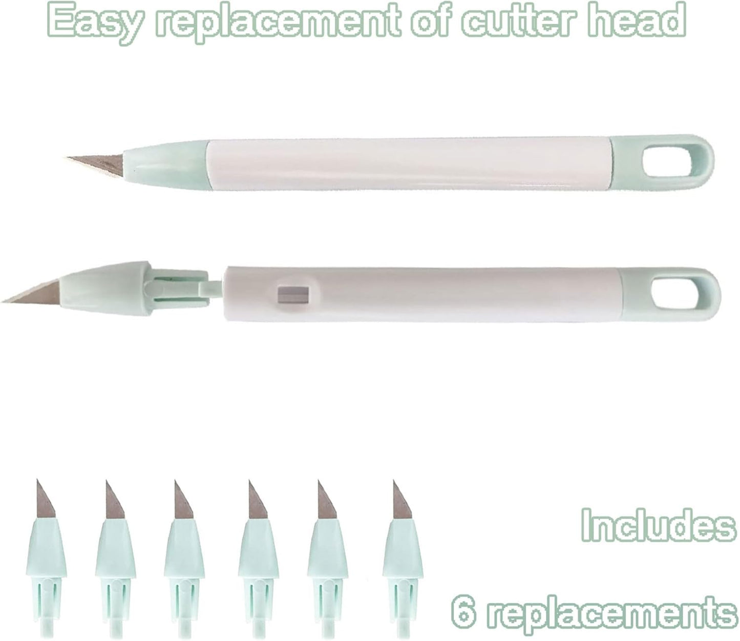 KINGFINGER Precision Craft Knife Set, 7-Piece Hobby Knife Kit with Case, Includes 6 Replaceable Blades, Ideal for Crafting, Scrapbooking, Rubber Stamps & DIY Projects