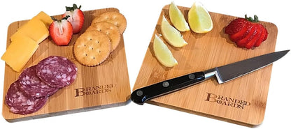 Small Mini All Natural Bamboo Cutting Board, Great for Apartments RV's Home Bar Charcuterie Backpacking Camping Bushcraft Dorm Rooms Picnics & Entertaining (1 Pack)