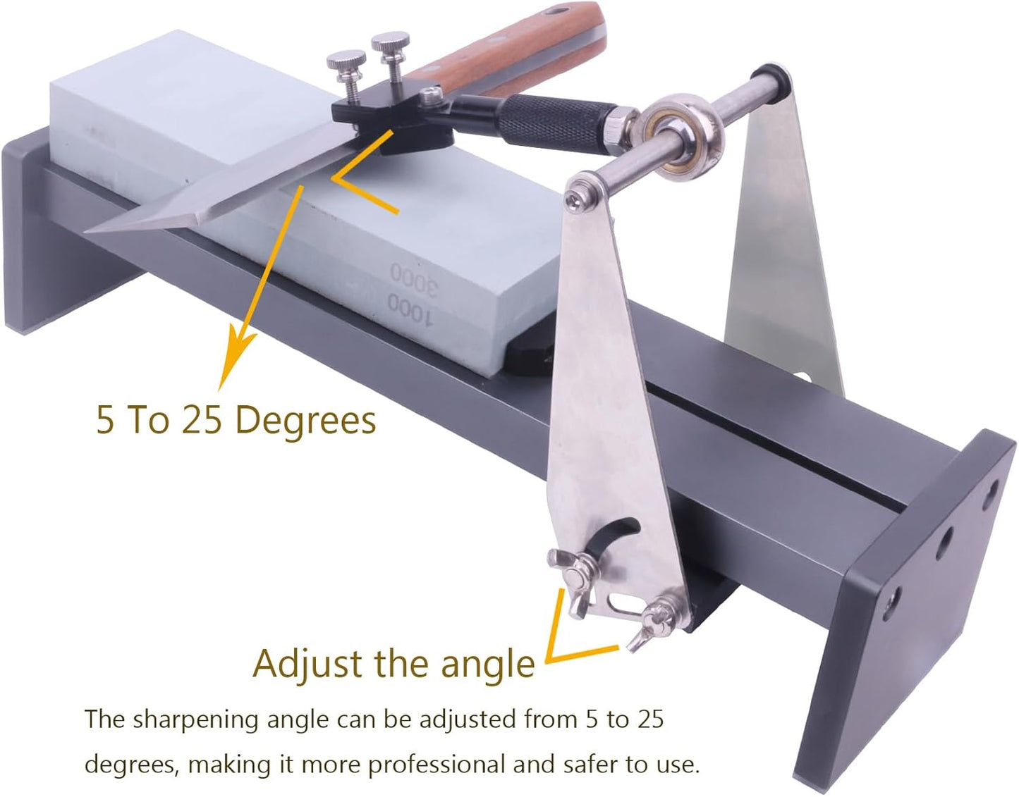 Sharp knife sharpener - Adjustable sharpener tool - Woodworking carving chisel grinding fixture -Ideal choice for Kitchen Knives & Folding knife & chisels