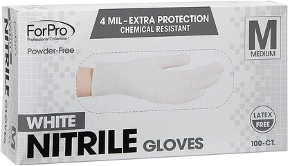 ForPro Disposable Nitrile Gloves, Chemical Resistant, Powder-Free, Latex-Free, Non-Sterile, Food Safe, 4 Mil