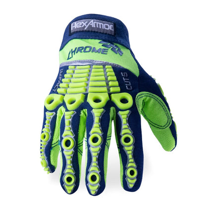 HexArmor Cut-Resistant Impact Protection PU Palm Work Gloves | Rig Lizard® Series 2095 | Large