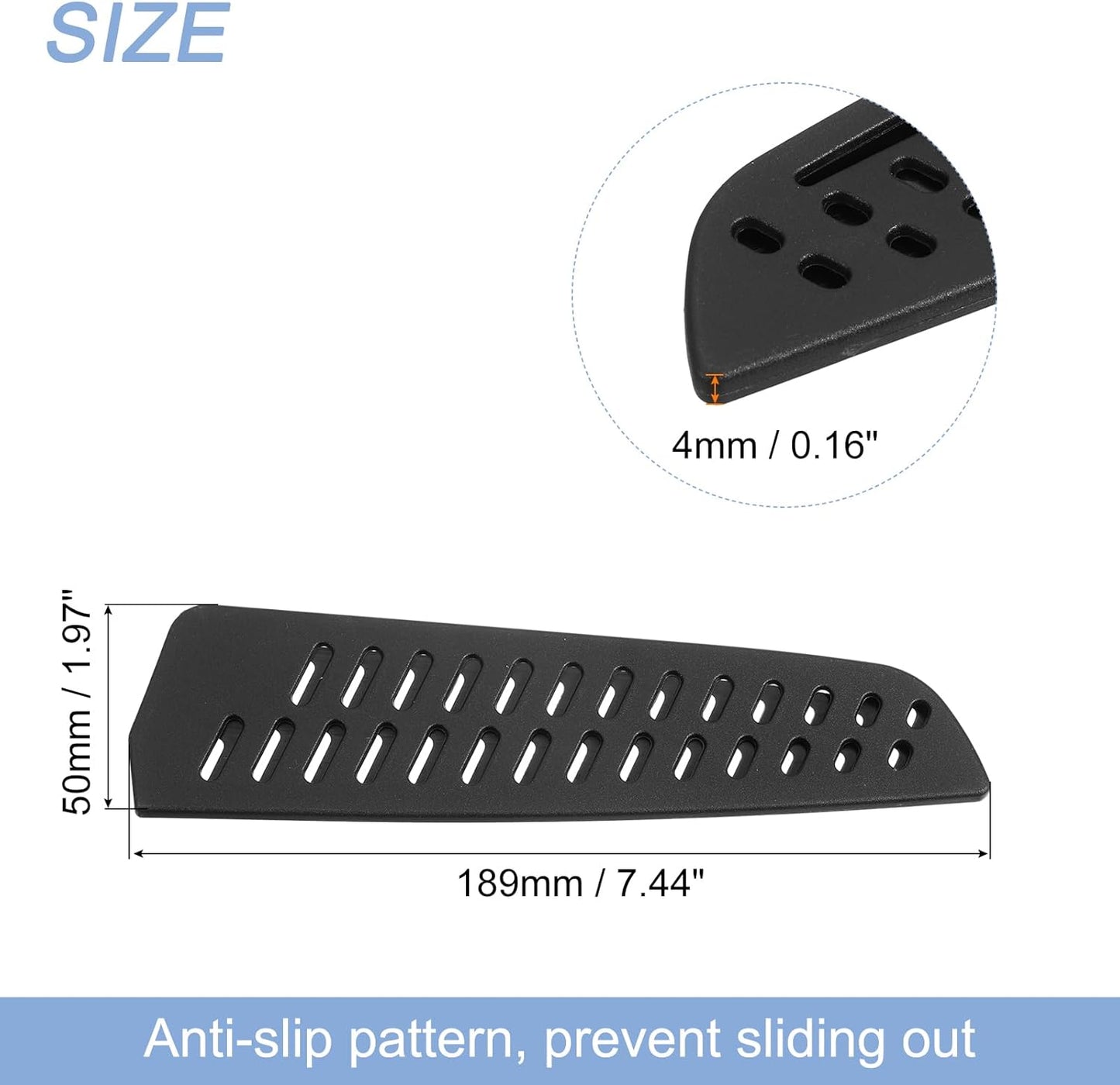 uxcell 10Pcs Knife Cover Sleeves Blade Edge Guards for 7" Santoku Knife Blade Edge Protector Cover Universal Knife Sheath for Kitchen, Black