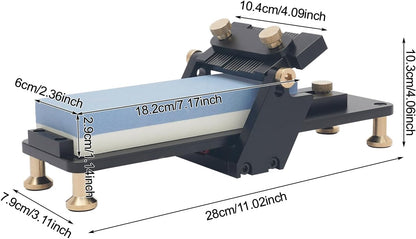 Fixed Angle Whetstone Set, Non-slip Sawinery Sharpening Jig with with 1000/6000 Whetstone, Knife Sharpening Polishing Stone with Fixed Angle Sharpener for Woodworking Carving Chisel Knife