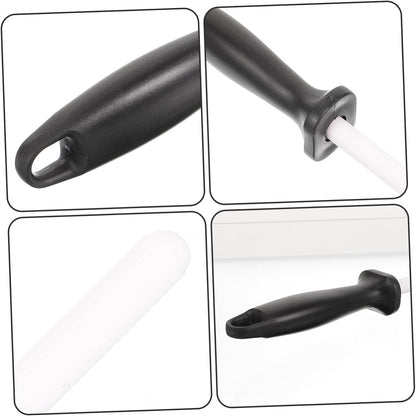 Ergonomic Kitchen Cutter Sharpener Rod for Knives and Scissors Ceramic Sharpening Tool with Even Surface for Professional Chefs and Home Use Safe and Easy to Use Handheld Honing
