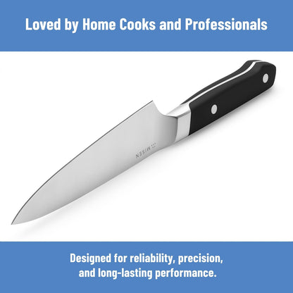 Misen 8" Chef Knife – High Carbon Japanese AUS-10 Stainless Steel – Hybrid German & Japanese Blade – Precision Kitchen Knife for Professionals & Home Cooks – Ultimate Cutting Performance - Green