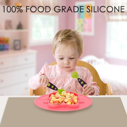 Extra Large Dark Green Countertop Mat - Silicone Table Kitchen Desk Mat - Non-Slip & Heat Resistant - Dinner Placemat Pastry Dough Rolling Mat - Colors B