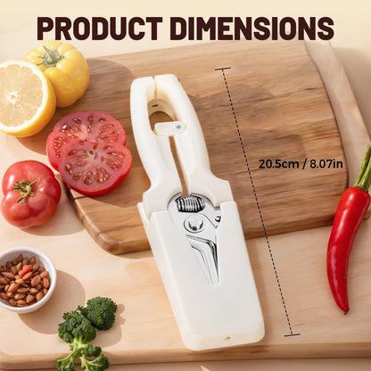 Multifunctional Labor-Saving Kitchen Shears, 2025 Heavy Duty Kitchen Scissors for Food, High Carbon Steel Culinary Shears for Chicken, Meat, Seafood, and Bone Cutting with Ergonomic Handle (White)
