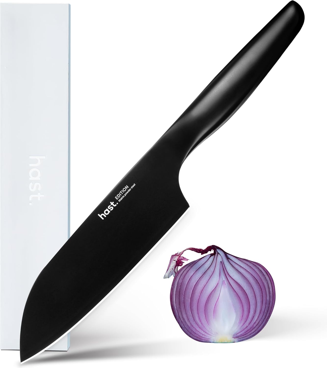 HAST Edition 6.3-Inch Santoku Knife, Ultra-Sharp Professional Japanese Chef Knife, Advanced Powder Steel, Lightweight, Comfortable Ergonomic & Award-Winning Design, Premium Steel Kitchen Knife