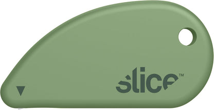Slice Micro Safety Cutter | Safe Ceramic Box Cutter Lasting 11x Longer than Metal | Keychain Box Opener | 2 Pack | Green