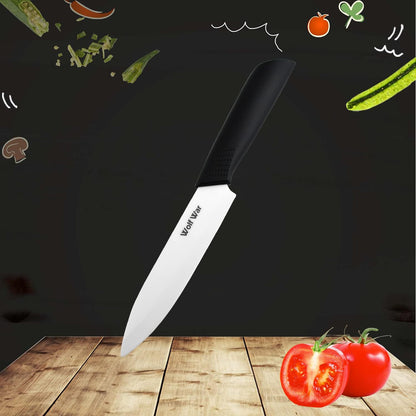 Kitchen Ceramic Knife Set Professional Knife With Sheaths, Super Sharp Rust Proof Stain Resistant (6" Chef Knife, 5" Utility Knife, 4" Fruit Knife)