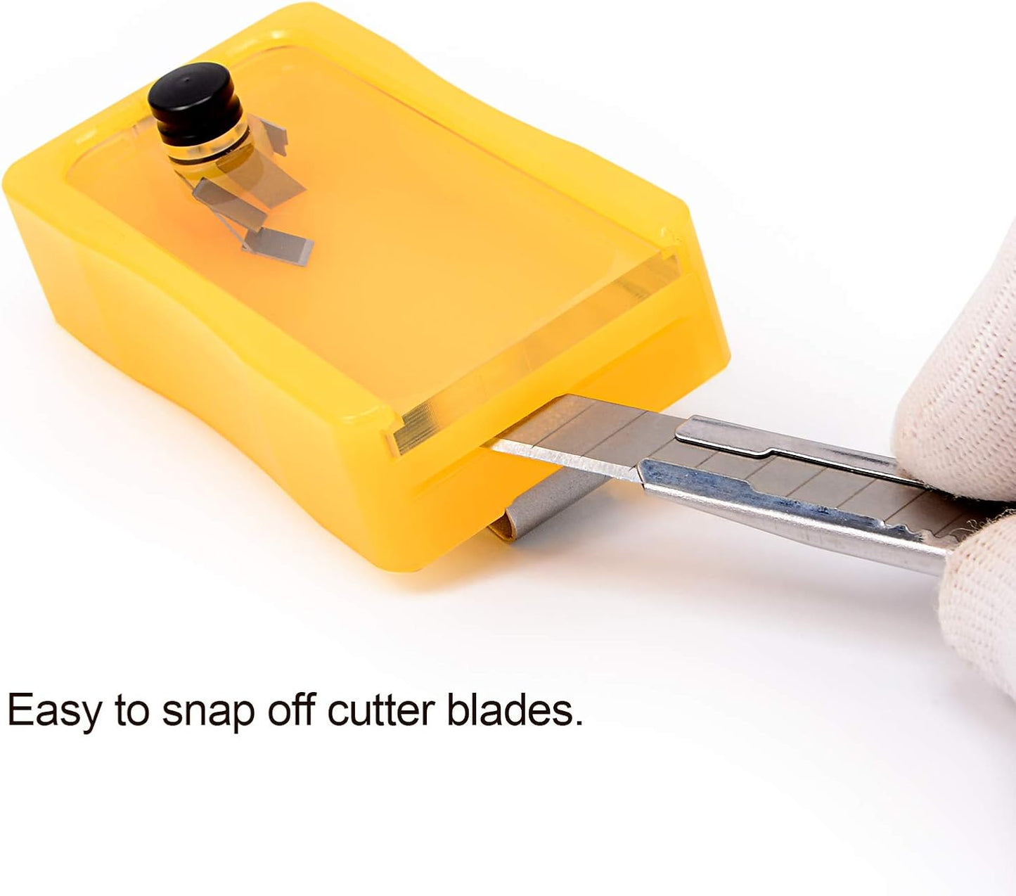 NEWISHTOOL Blade Disposal Container Storage Box, Safety to Dispose of Most 9mm 18mm Snap Off Utility Knife Blades, Portable Plastic Blades Breaker Bank with Magnet and Clip