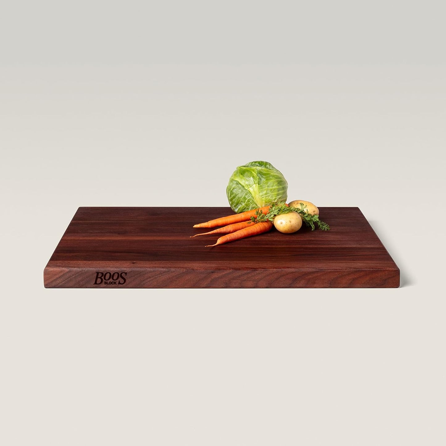 John Boos R-Board Series Rectangular Wooden Maple Cutting Board 20”x15” – 1.5” Thick, 12-lb Reversible Butcher Block with Edge-Grain & Finger Grips – Made in the USA