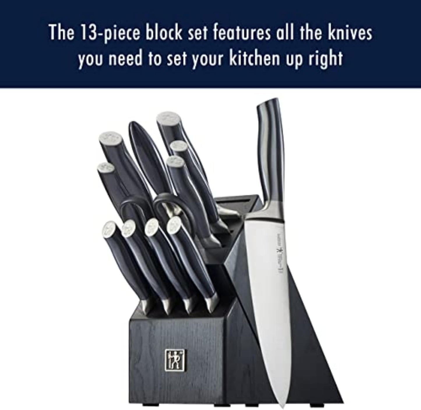 Silvercap 14 Piece Knife Block Set, Black
