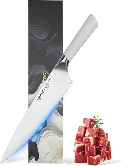 3.5 Inch Paring Knife – German Stainless Steel, Ergonomic Ivory White Handle, Minimalist Small Kitchen Knife for Peeling & Cutting, Ideal Gift for Chefs, Cooks